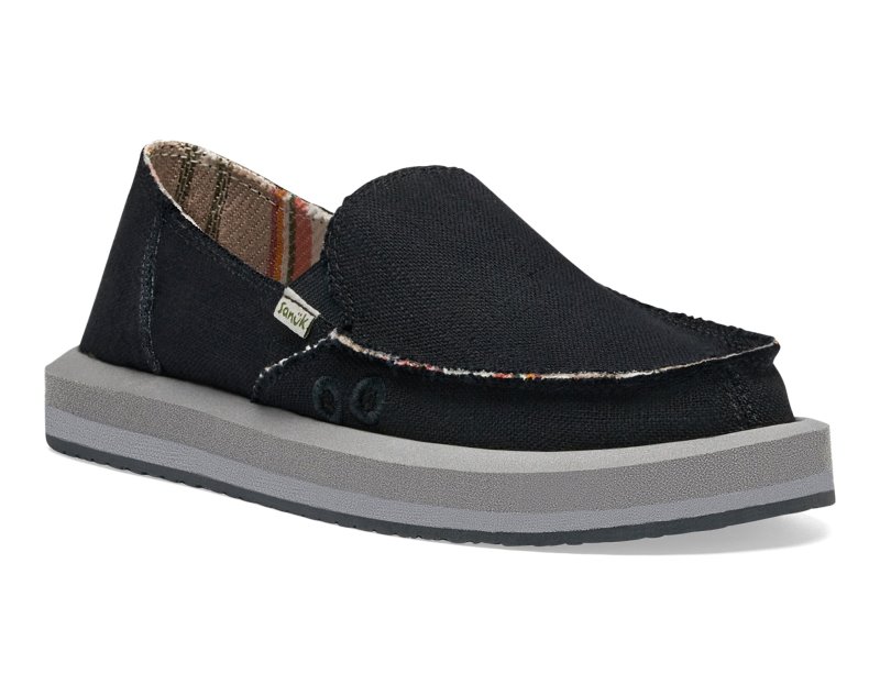 Sanuk Donna ST Hemp Women Slip On Black,Sanuk Philippines | US53-5233Q1