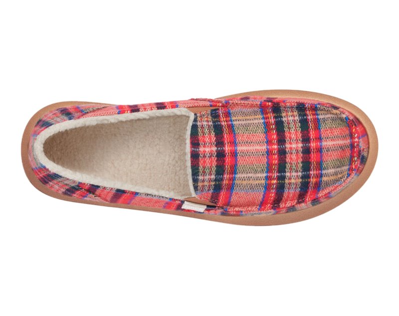 Sanuk Donna St Plaid Chill Women Slip On Red Multicolor,Sanuk Philippines | LN36-2536N1