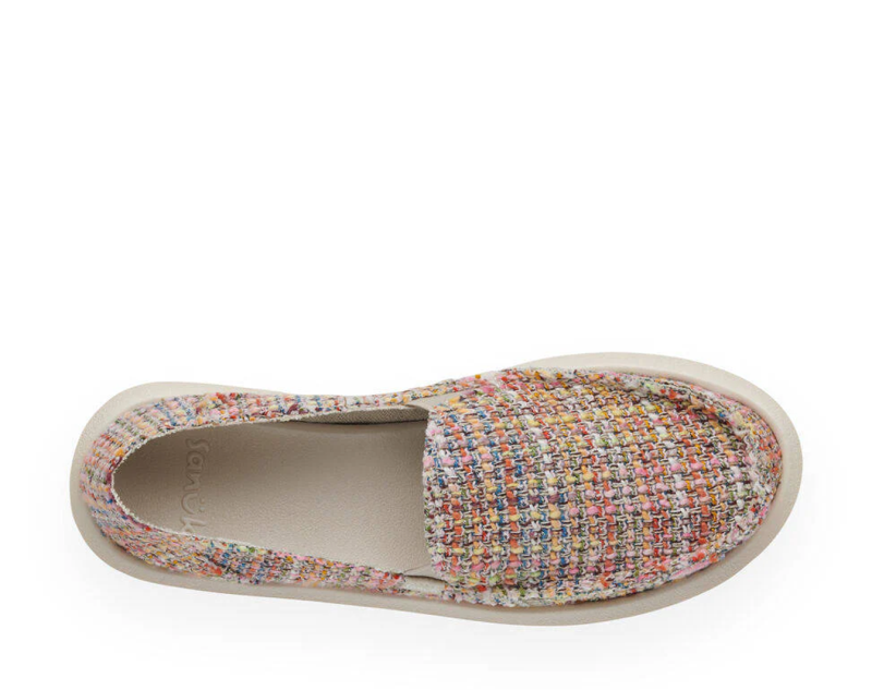 Sanuk Donna Summer Tweed Women Slip On Beige Multicolor,Sanuk Philippines | NJ72-4302A7