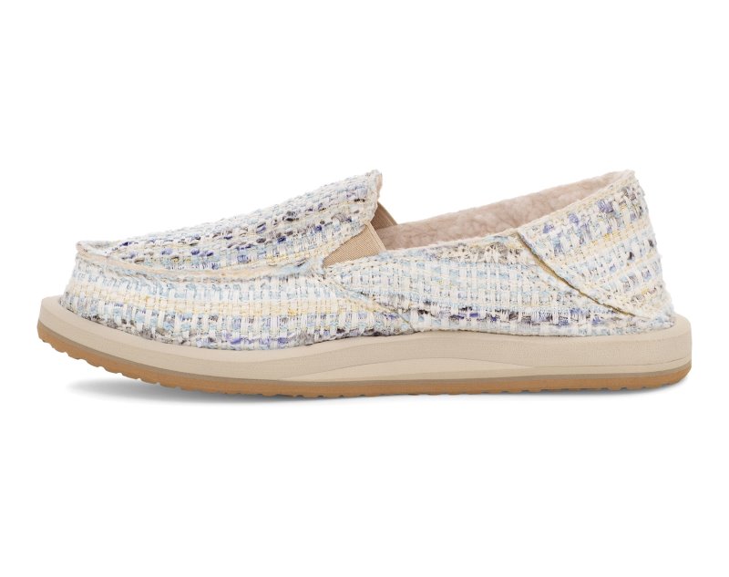 Sanuk Donna Tweed Chill Women Slip On White Multicolor,Sanuk Philippines | YH93-9203Z8