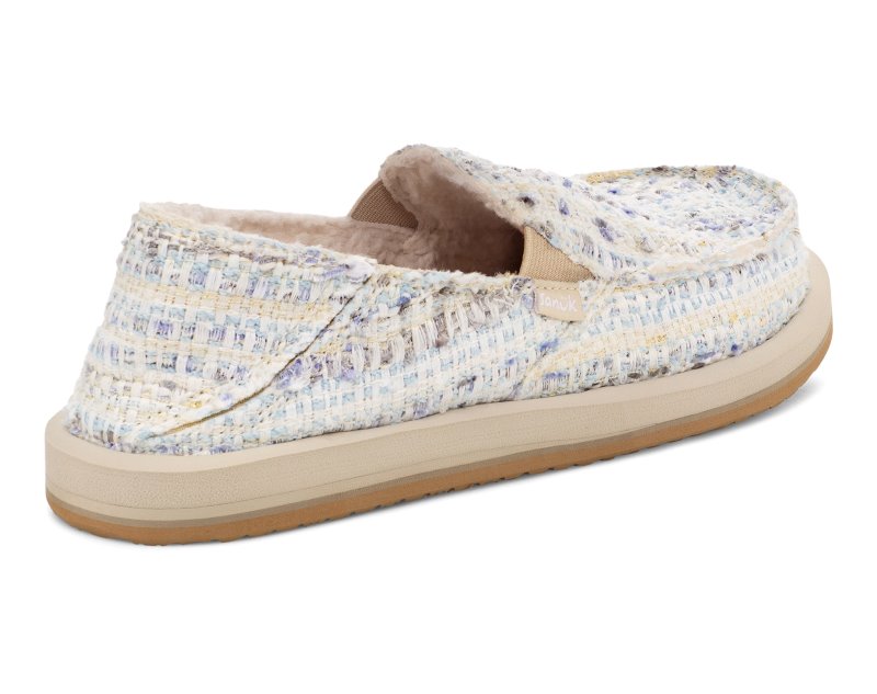 Sanuk Donna Tweed Chill Women Slip On White Multicolor,Sanuk Philippines | YH93-9203Z8