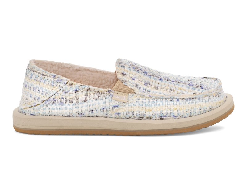 Sanuk Donna Tweed Chill Women Slip On White Multicolor,Sanuk Philippines | YH93-9203Z8