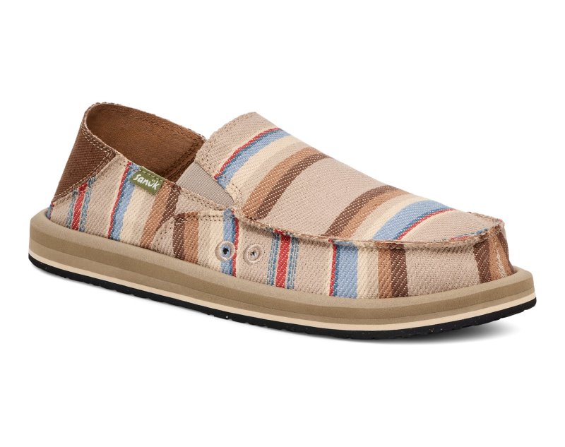 Sanuk Donny Blanket Men Loafers Grey Brown Multicolor,Sanuk Philippines | OI82-3192F0