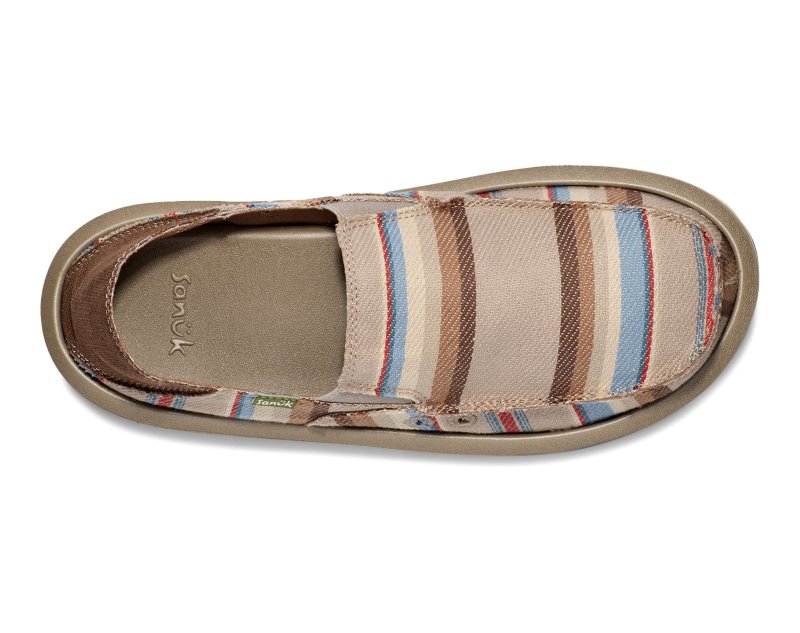 Sanuk Donny Blanket Men Loafers Grey Brown Multicolor,Sanuk Philippines | OI82-3192F0