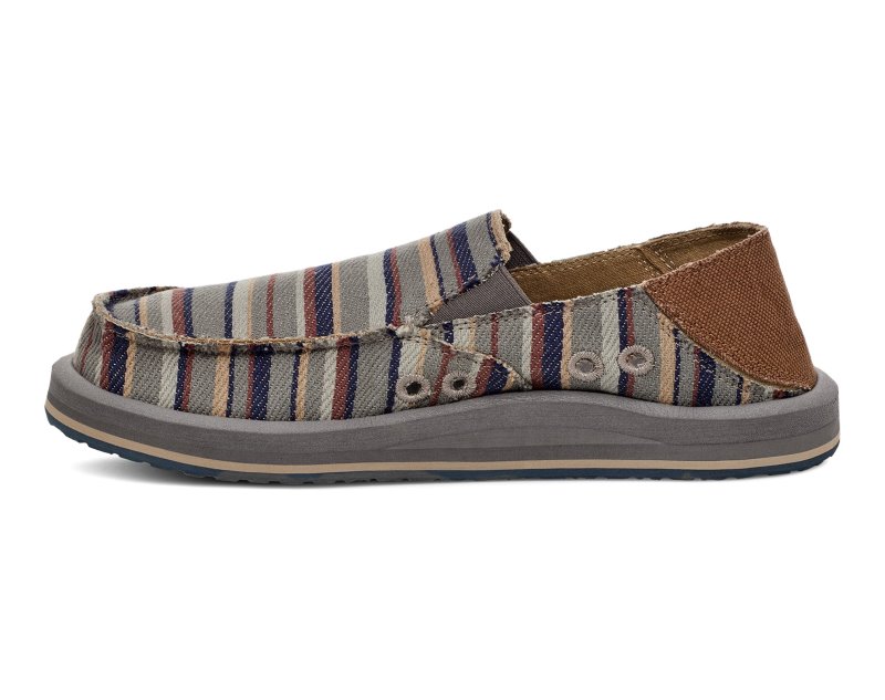 Sanuk Donny Blanket Men Loafers Grey Multicolor,Sanuk Philippines | ME30-0780N7