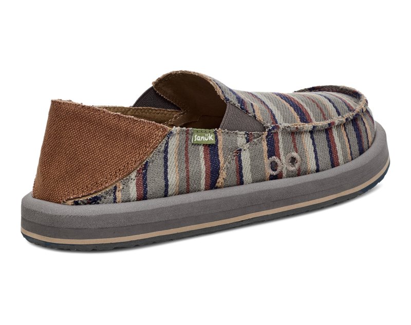 Sanuk Donny Blanket Men Loafers Grey Multicolor,Sanuk Philippines | ME30-0780N7