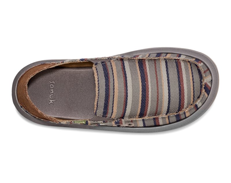 Sanuk Donny Blanket Men Loafers Grey Multicolor,Sanuk Philippines | ME30-0780N7