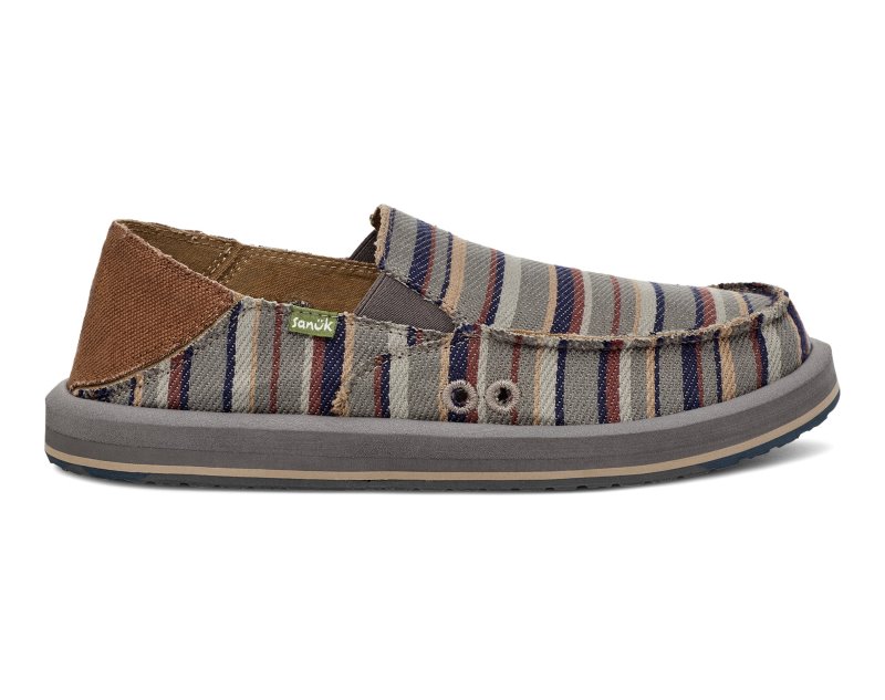 Sanuk Donny Blanket Men Loafers Grey Multicolor,Sanuk Philippines | ME30-0780N7