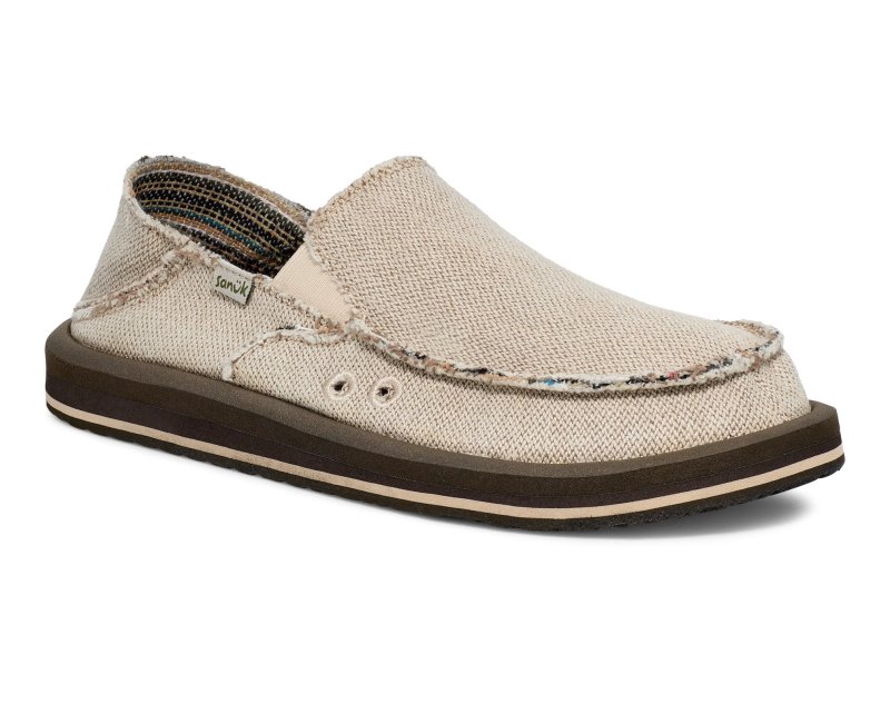 Sanuk Donny Hemp 2 Tone Men Loafers Beige,Sanuk Philippines | RA83-7183W4