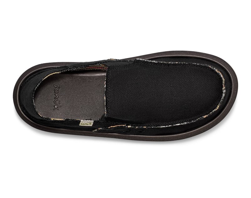 Sanuk Donny Hemp 2 Tone Men Loafers Black,Sanuk Philippines | QQ84-8654A1