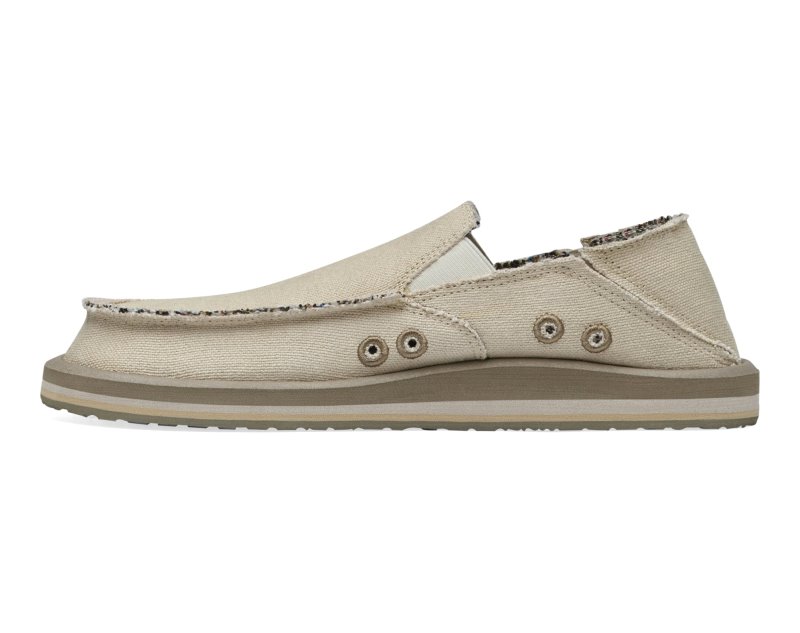 Sanuk Donny Hemp Men Loafers Beige,Sanuk Philippines | DB34-5454T9