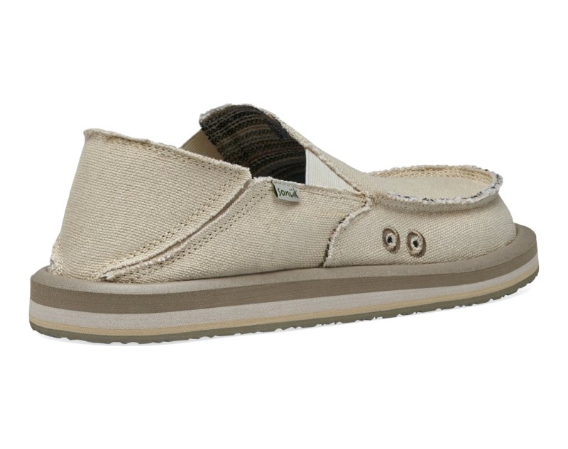 Sanuk Donny Hemp Men Loafers Beige,Sanuk Philippines | DB34-5454T9