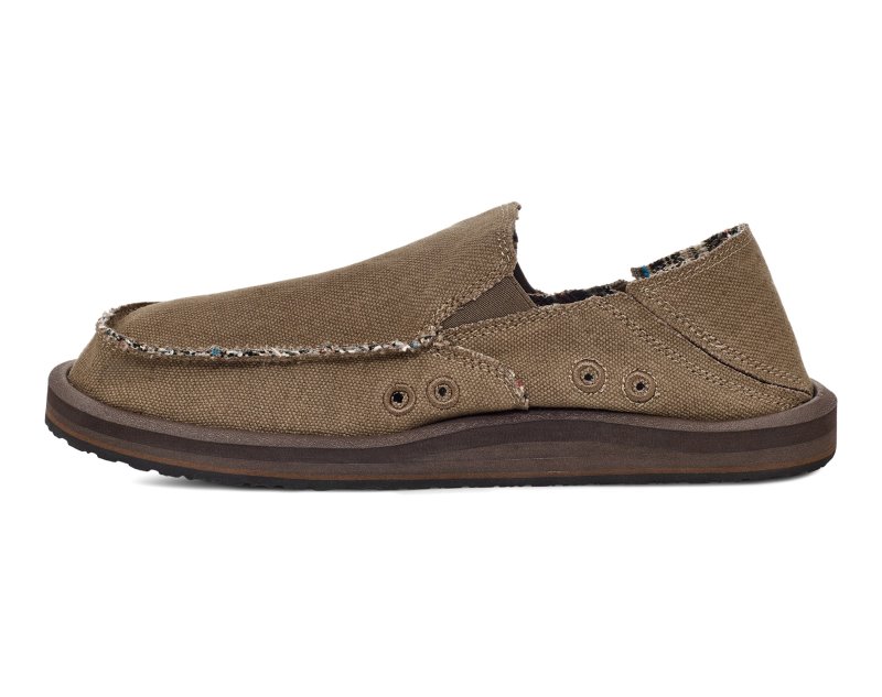 Sanuk Donny Hemp Men Loafers Brown,Sanuk Philippines | XU19-7929U0