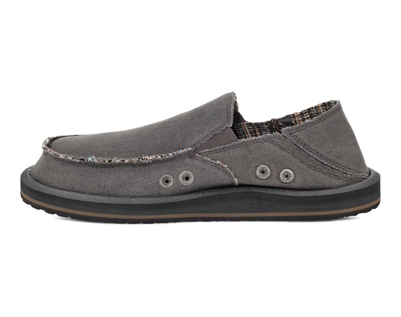 Sanuk Donny Hemp Men Loafers Dark Grey,Sanuk Philippines | IS63-2383D1