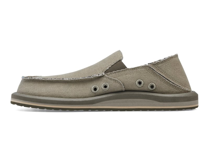 Sanuk Donny Hemp Men Loafers Olive,Sanuk Philippines | ZG62-4582G9