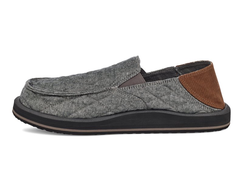 Sanuk Donny Quilted Men Loafers Dark Grey,Sanuk Philippines | EZ60-9440N0