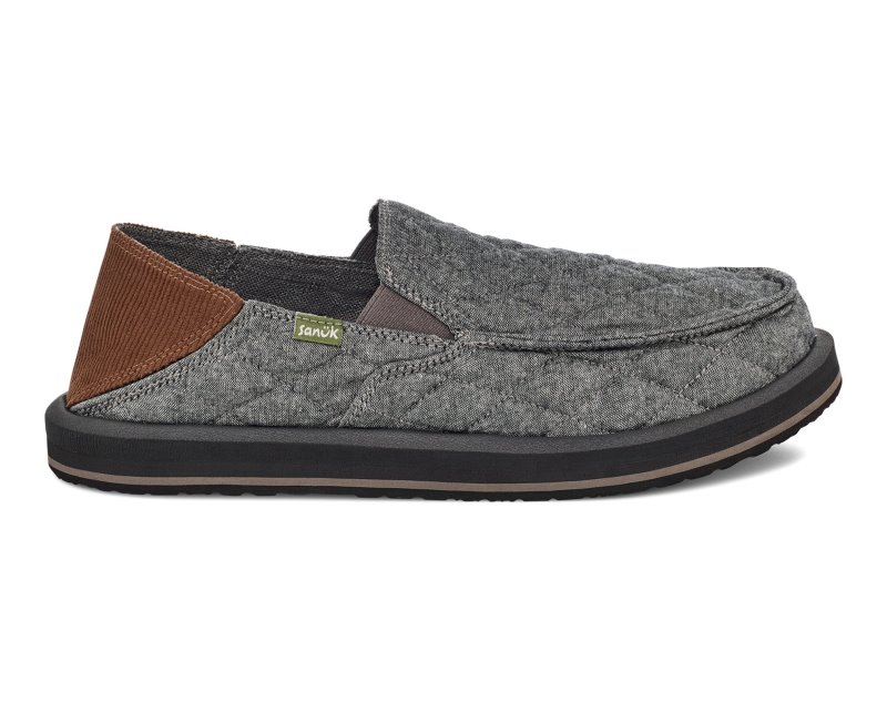 Sanuk Donny Quilted Men Loafers Dark Grey,Sanuk Philippines | EZ60-9440N0