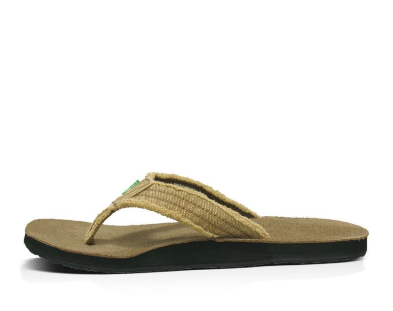 Sanuk Fraid Not Big & Tall Men Flip Flops Khaki,Sanuk Philippines | IH08-6068M4