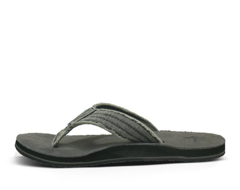 Sanuk Fraid Not Men Flip Flops Dark Grey,Sanuk Philippines | XK57-2117U4