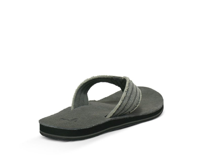 Sanuk Fraid Not Men Flip Flops Dark Grey,Sanuk Philippines | XK57-2117U4