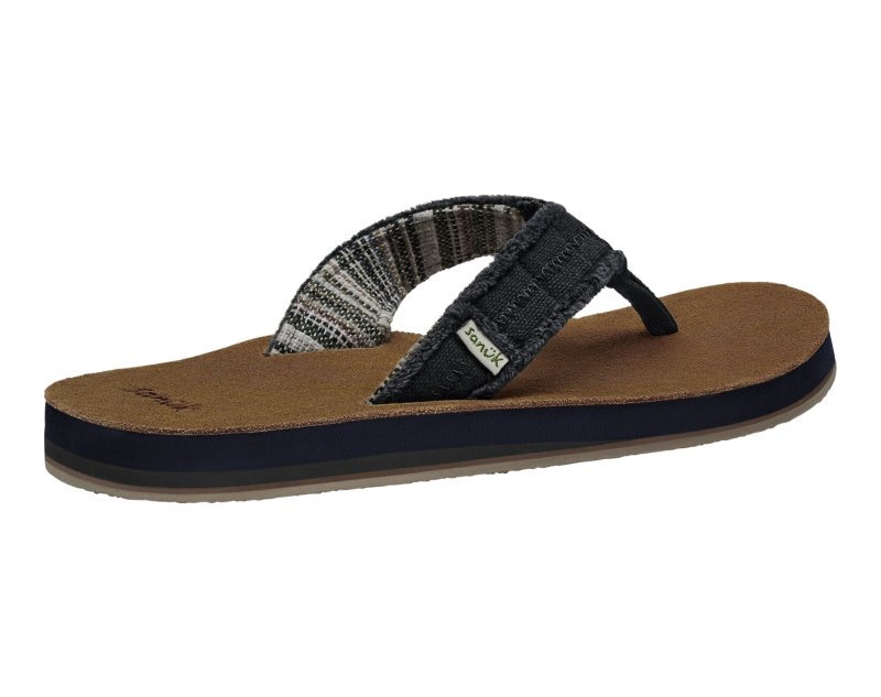 Sanuk Fraid Not ST Men Flip Flops Black,Sanuk Philippines | QG10-0580F4