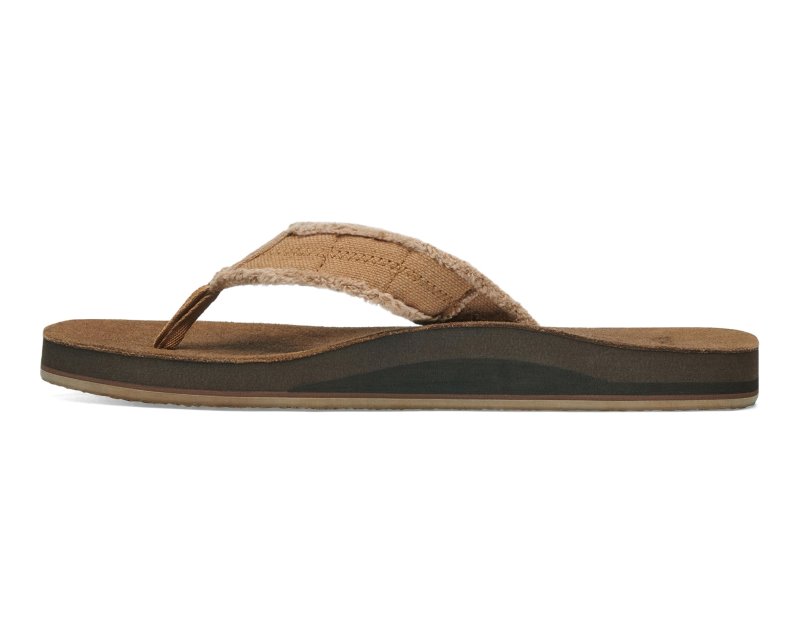 Sanuk Fraid Not ST Men Flip Flops Khaki,Sanuk Philippines | XM01-7111A9