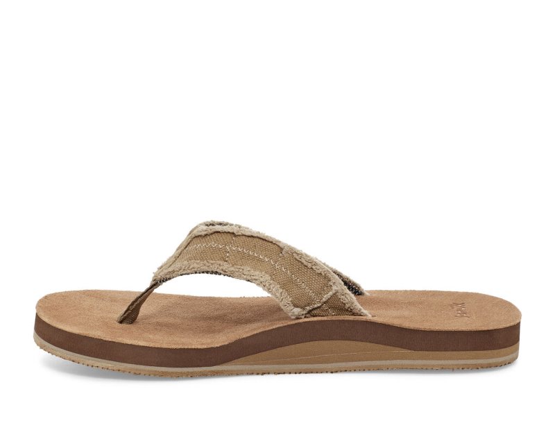 Sanuk Fraid Not Soft Top Eco-Friendly Men Flip Flops Brown,Sanuk Philippines | SF16-3766L7