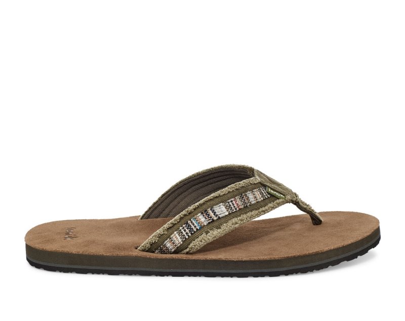 Sanuk Fraid So Eco-Friendly Men Flip Flops Brown,Sanuk Philippines | GP29-3789H6