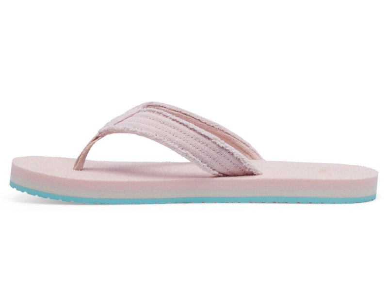 Sanuk Fraidy Stacker Canvas Kids' Sandals Pink,Sanuk Philippines | VA34-6014I1