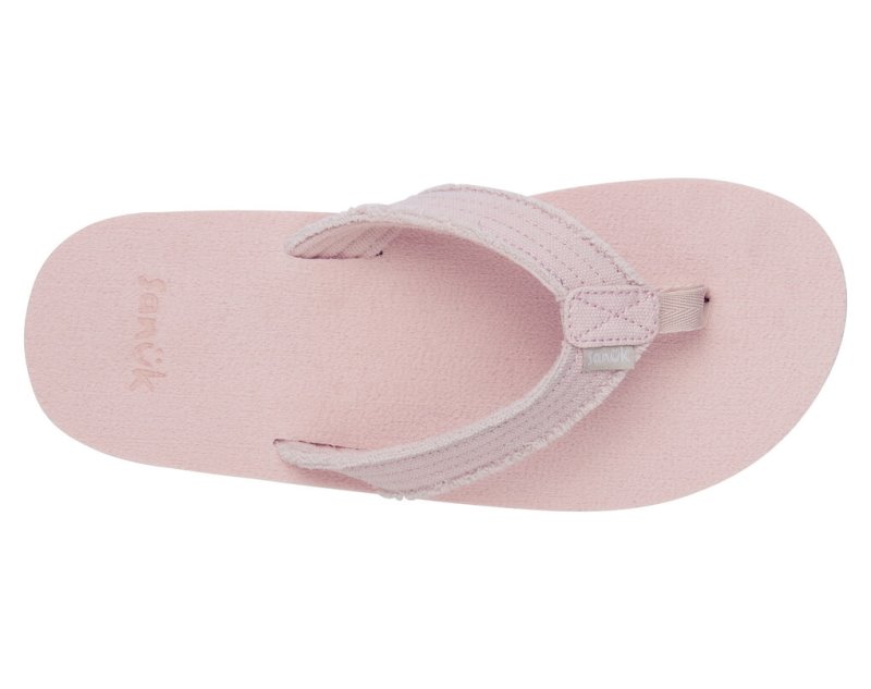 Sanuk Fraidy Stacker Canvas Kids' Sandals Pink,Sanuk Philippines | VA34-6014I1