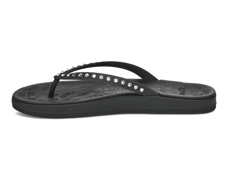 Sanuk Funshine Gem Women Flip Flops Black,Sanuk Philippines | QT20-8410E6