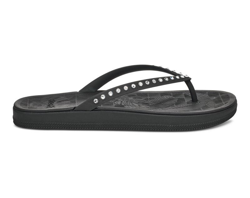 Sanuk Funshine Gem Women Flip Flops Black,Sanuk Philippines | QT20-8410E6