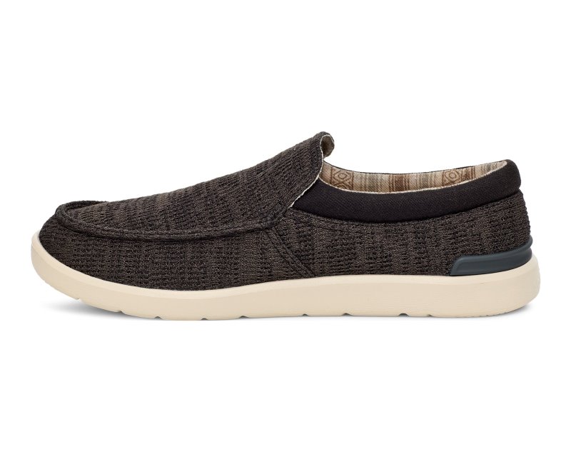 Sanuk Hangout Lite Knit Men Loafers Black,Sanuk Philippines | VI92-5822M0