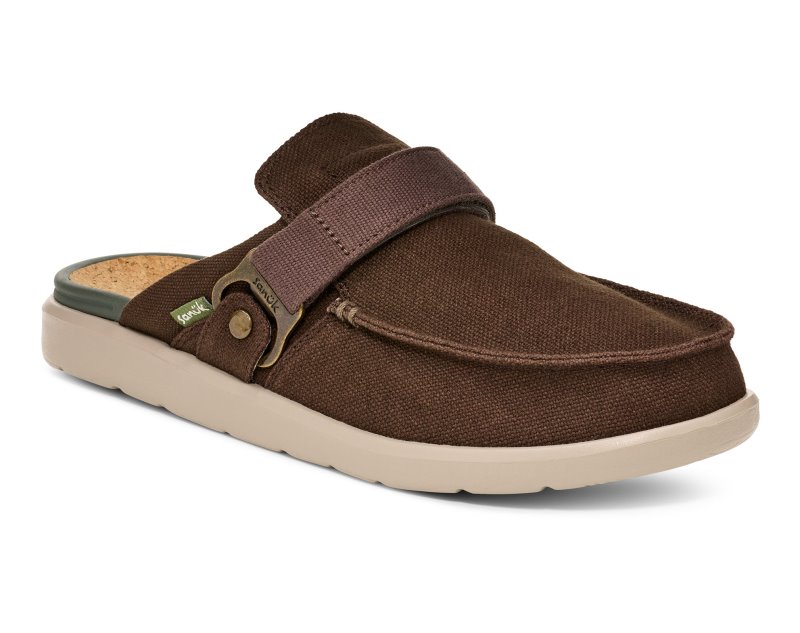 Sanuk Happy Hour Lite Men Mules Brown,Sanuk Philippines | UK36-6336E7