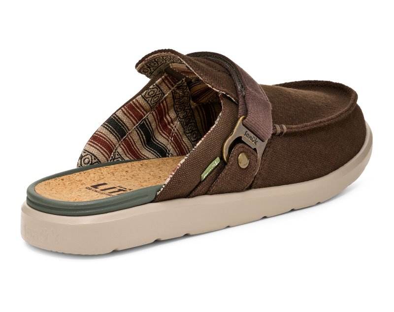 Sanuk Happy Hour Lite Men Mules Brown,Sanuk Philippines | UK36-6336E7