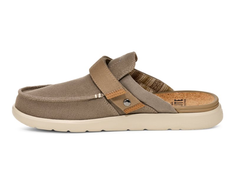 Sanuk Happy Hour Lite Men Mules Grey Brown,Sanuk Philippines | FP64-5264O4