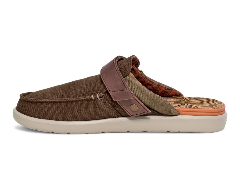 Sanuk Happy Hour Lite X Traeger Men Mules Dark Brown,Sanuk Philippines | MN58-2538M2