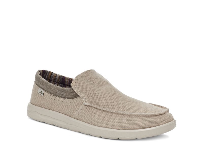 Sanuk Hi Bro Lite Hemp Slip-on Men Sidewalk Surfers Beige,Sanuk Philippines | FU22-1812O3