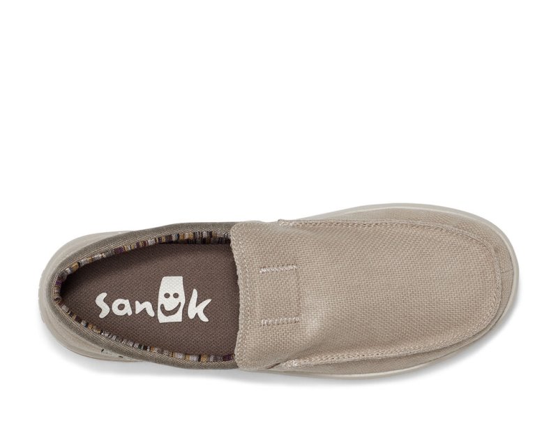 Sanuk Hi Bro Lite Hemp Slip-on Men Sidewalk Surfers Beige,Sanuk Philippines | FU22-1812O3