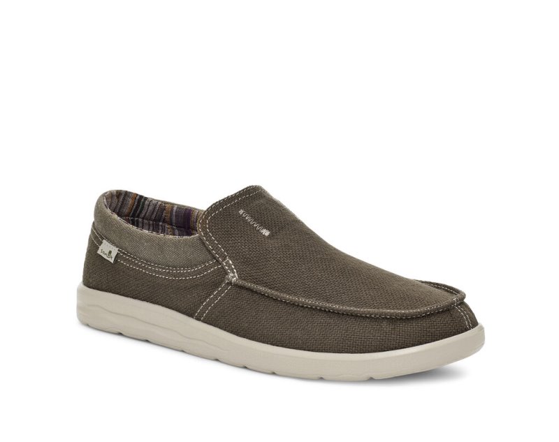 Sanuk Hi Bro Lite Hemp Slip-on Men Sidewalk Surfers Earth Grey,Sanuk Philippines | LB01-8301T4