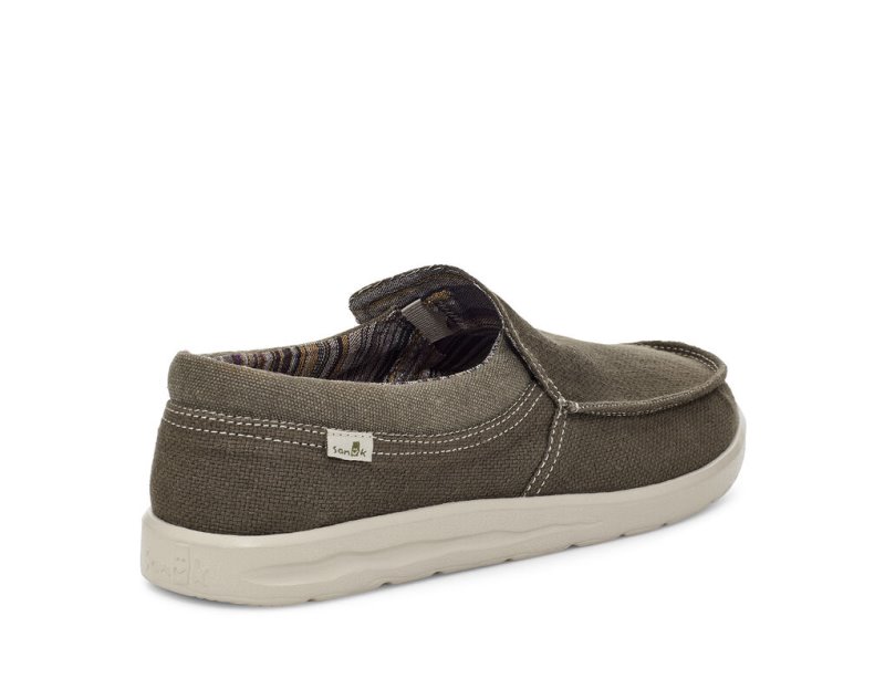 Sanuk Hi Bro Lite Hemp Slip-on Men Sidewalk Surfers Earth Grey,Sanuk Philippines | LB01-8301T4