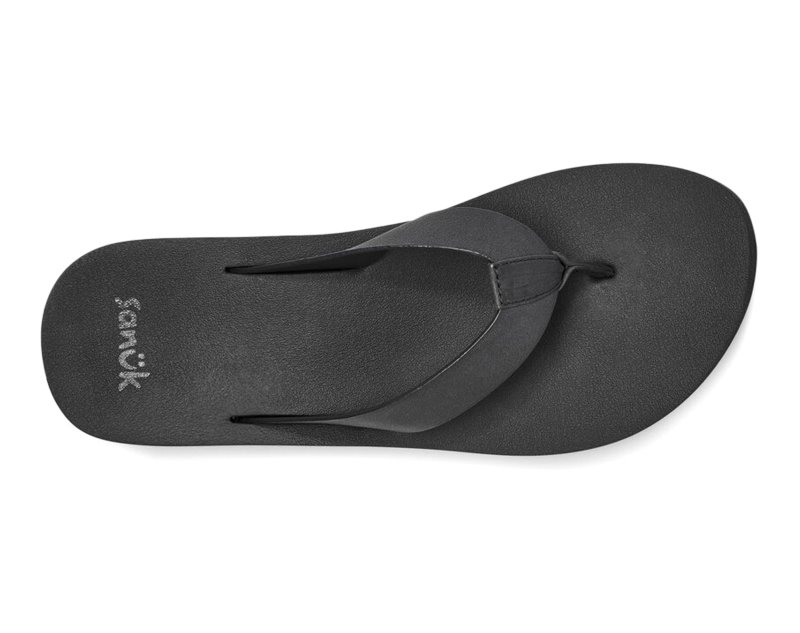 Sanuk Highland ST Women Heeled Flip Flops Black,Sanuk Philippines | CV41-4301O7