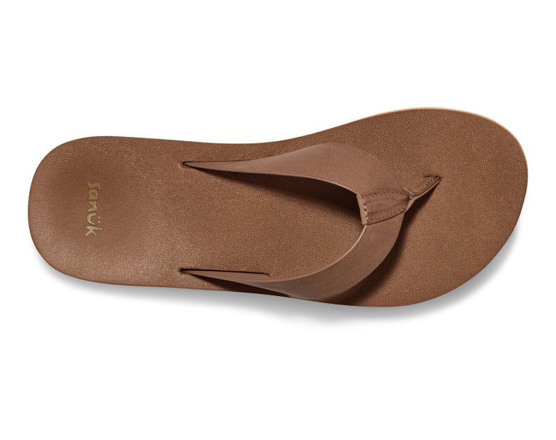 Sanuk Highland ST Women Heeled Flip Flops Brown,Sanuk Philippines | PZ15-8475Y2