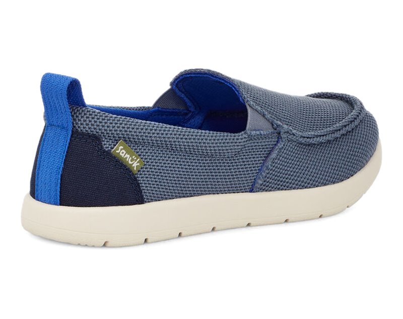 Sanuk Lil Sidewalk Surfer Lite Mesh Kids' Loafers Blue,Sanuk Philippines | KF46-0856O7