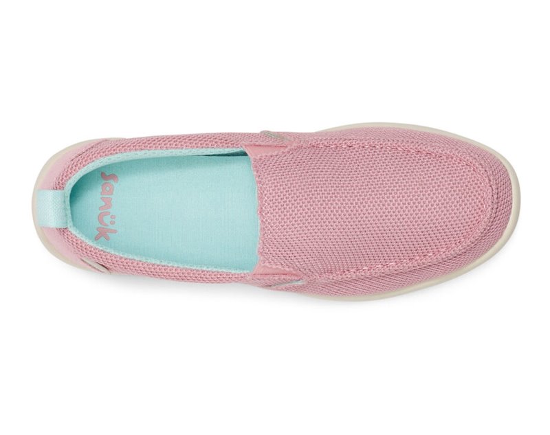 Sanuk Lil Sidewalk Surfer Lite Mesh Kids' Loafers Pink,Sanuk Philippines | FA23-6673T5