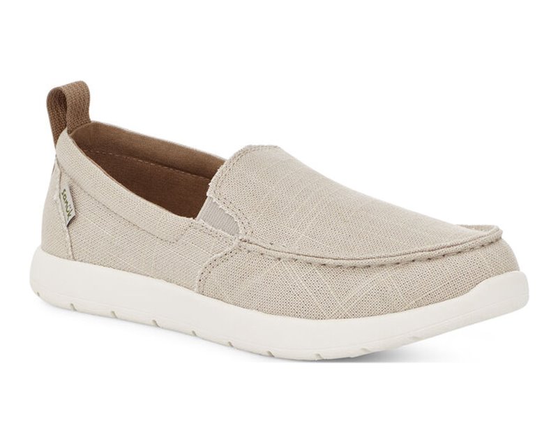 Sanuk Lil Sidewalk Surfer Lite Youth Kids' Loafers Beige,Sanuk Philippines | DZ00-1650T1