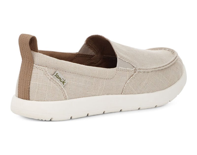 Sanuk Lil Sidewalk Surfer Lite Youth Kids' Loafers Beige,Sanuk Philippines | DZ00-1650T1