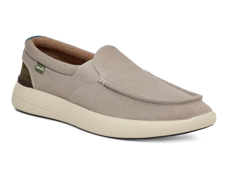 Sanuk Mason Slip On Men Loafers Beige,Sanuk Philippines | ZU43-4753F9