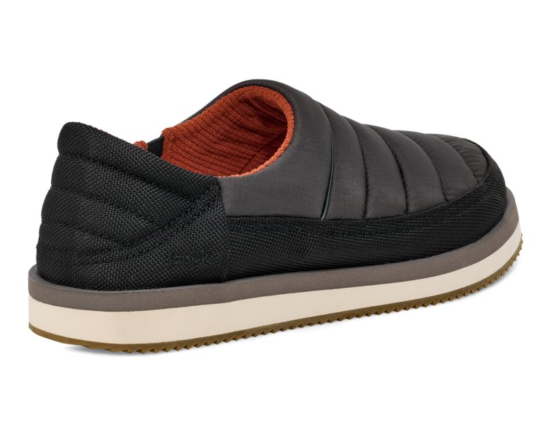 Sanuk Puffy Chiller Low SL Women Slippers Black / Grey,Sanuk Philippines | GE49-2629G1