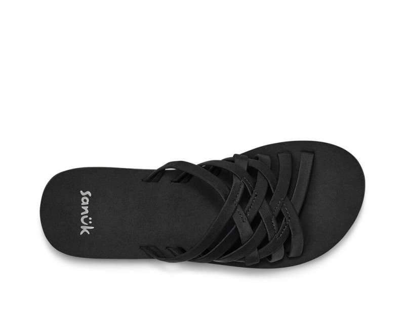 Sanuk Rio Slide Women Flip Flops Black,Sanuk Philippines | GQ23-4843T2